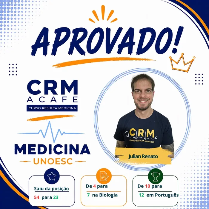 Julian Renato, aprovado em Medicina pela UNOESC